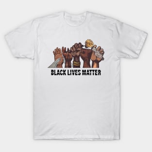 blm hand white T-Shirt